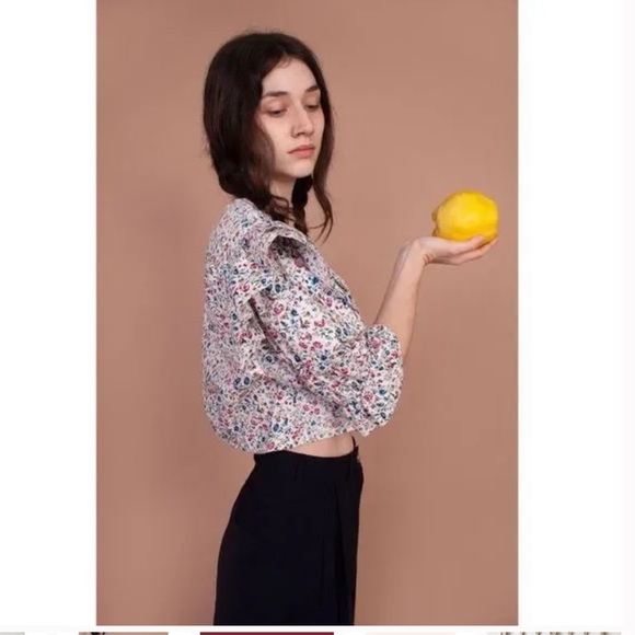 Free People X Meadows Bergenia Top in Multi Ditsy Floral - Picture 2 of 8